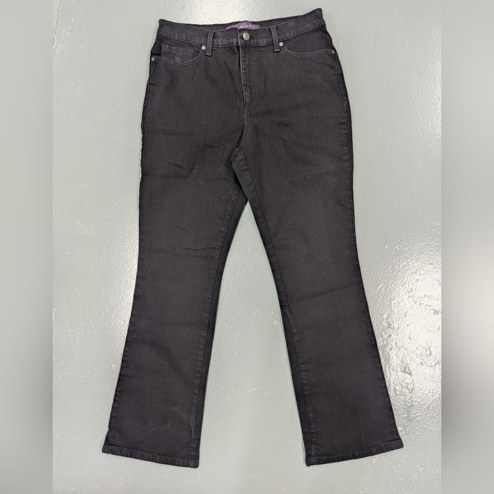 Gloria Vanderbilt MISSY 10 SHORT in black bootcut wide leg